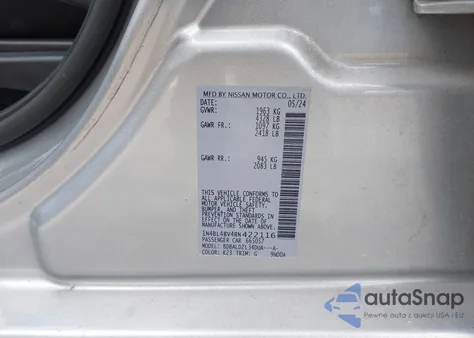 2024 Nissan Altima S Fwd из США, поврежденный, VIN 1N4BL4BV4RN422116